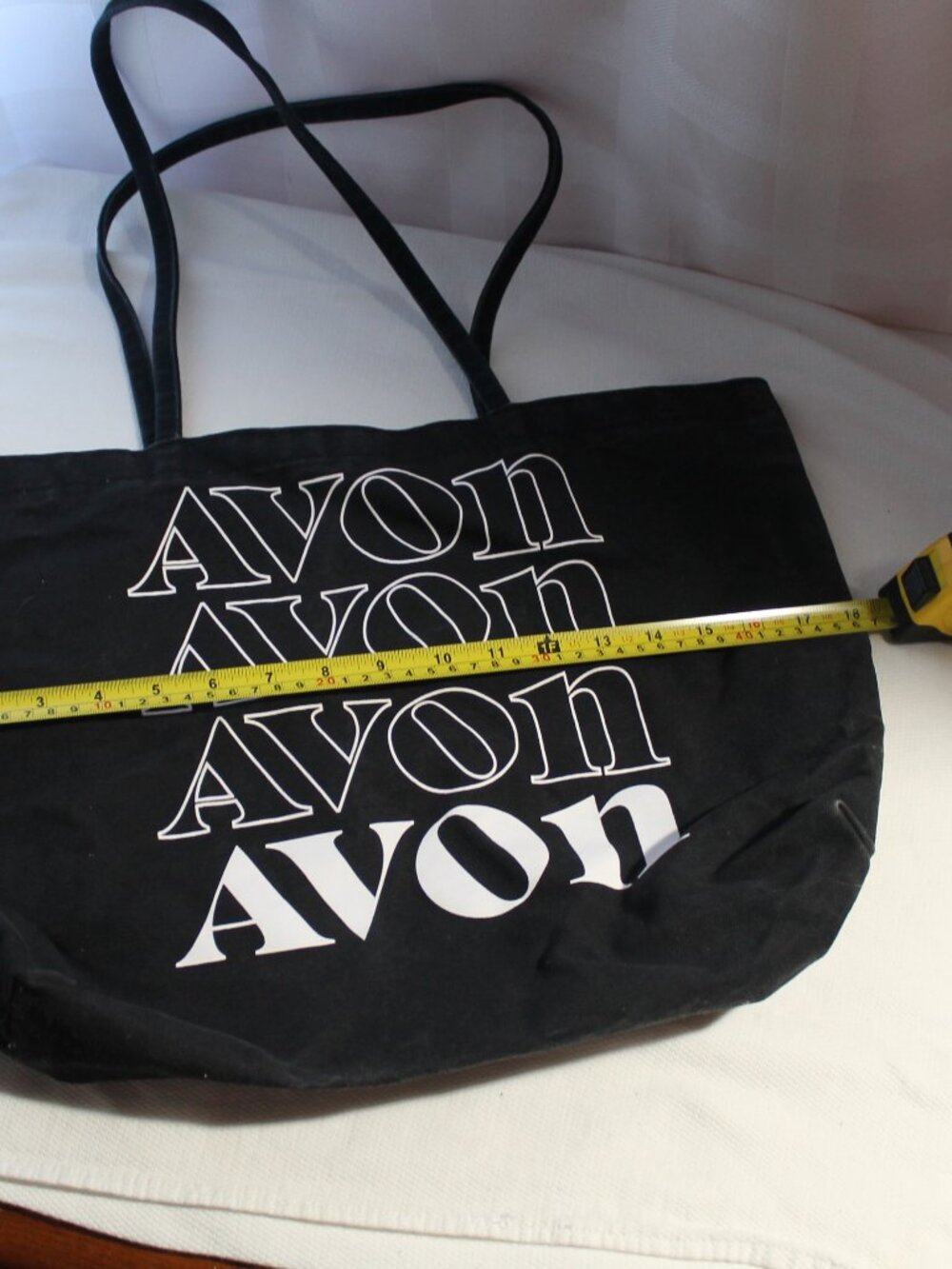 AVON Black Canvas Tote - Picture 3 of 4